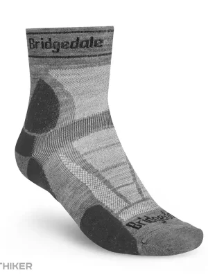 Přímo Od Výrobce Bridgedale Trail Run Ultralight T2 Merino Sport 3/4 Crew ponožky, šedá