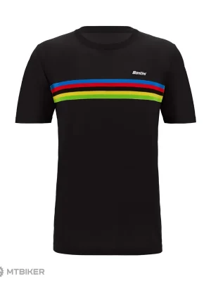 Must-Have Santini UCI Rainbow World Champion tričko, černá