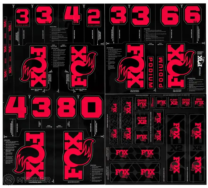 Akční Nabídka FOX Custom Fork and Shock Kit 2027 sada nálepek pro vidlici a tlumič, fialová