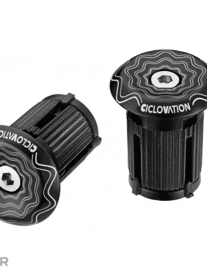 Vysoce Kvalitní CICLOVATION Lock-In Vortex Power Wave koncovky řidítek, černá