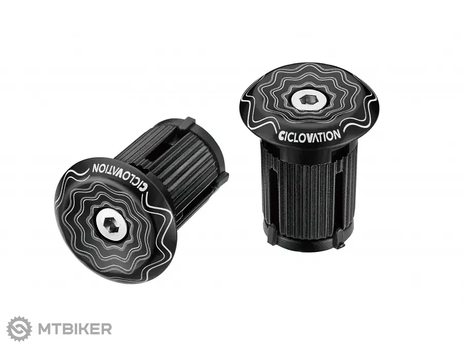 Vysoce Kvalitní CICLOVATION Lock-In Vortex Power Wave koncovky řidítek, černá