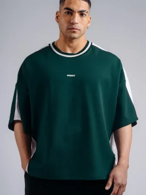 NEBBIA PRIMAL 869 Oversized tričko, tmavě zelená Expresní Doručení