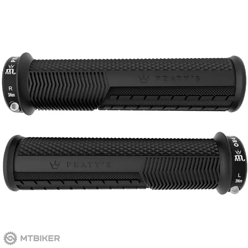 Peaty‘s Monarch Pro Knurl Thin gripy, 107 g, černá Super Cena