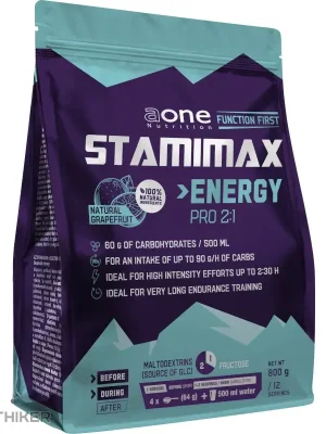 AONE Nutrition Stamimax Energypro 2 1 energetický nápoj, 850 g, přírodní grapefruit Akce