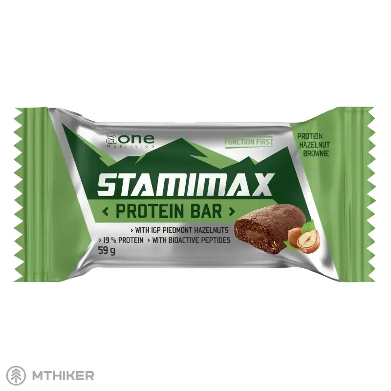 Jen Po Omezenou Doba AONE Nutrition Stamimax Protein Bar tyčinka, 59 g, piedmont lískový ořech brownie