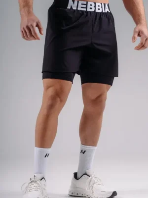 NEBBIA Double-Layer PRIMAL 878 kraťasy, černá Rychlé Dodání