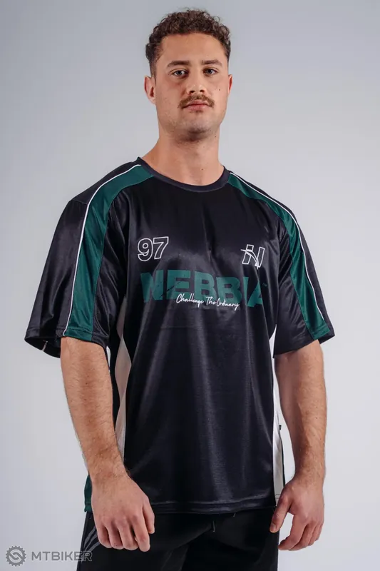 NEBBIA ‘97 PRIMAL 885 oversized tričko, černá Vysoce Kvalitní
