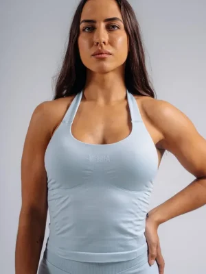 NEBBIA PRIMAL 863 halter top s vestavěnou podprsenkou, light blue Must-Have