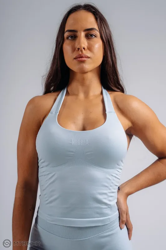 NEBBIA PRIMAL 863 halter top s vestavěnou podprsenkou, light blue Must-Have