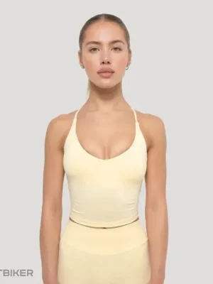 GymBeam Luma dámské tílko, butter yellow Bezpečná Platba
