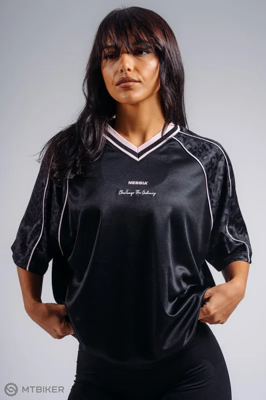NEBBIA 97 PRIMAL 862 oversized dámské triko, black leopard Omezená Nabídka