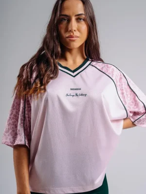 Jen Po Omezenou Doba NEBBIA 97 PRIMAL 862 oversized dámské triko, pink leopard