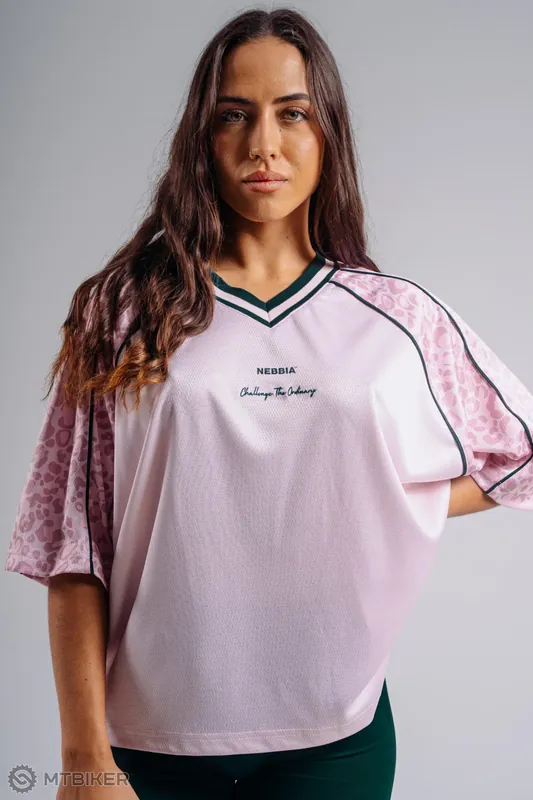 Jen Po Omezenou Doba NEBBIA 97 PRIMAL 862 oversized dámské triko, pink leopard