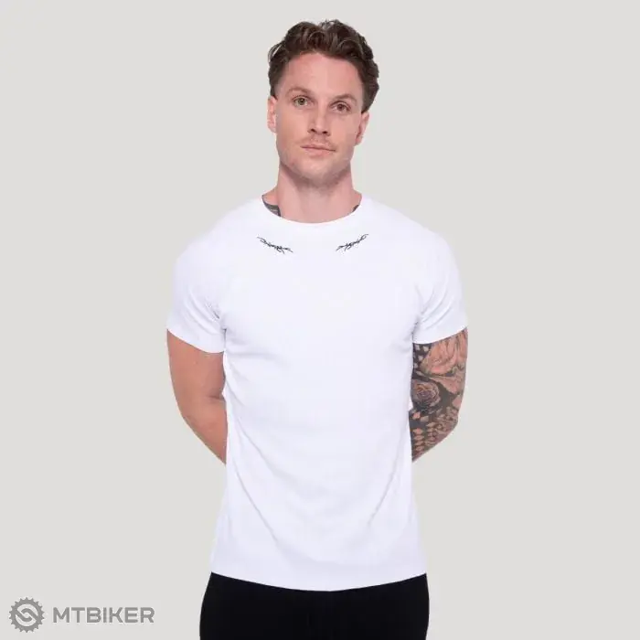 GymBeam Tribal Ribbed tričko, bílá Cenová Bomba