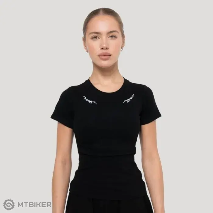 Nízká Cena GymBeam Tribal Ribbed dámské triko, černá