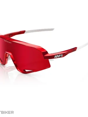 Cenově Výhodný 100% Slendale Pidcock brýle, gloss red holographic/HiPER red mirror