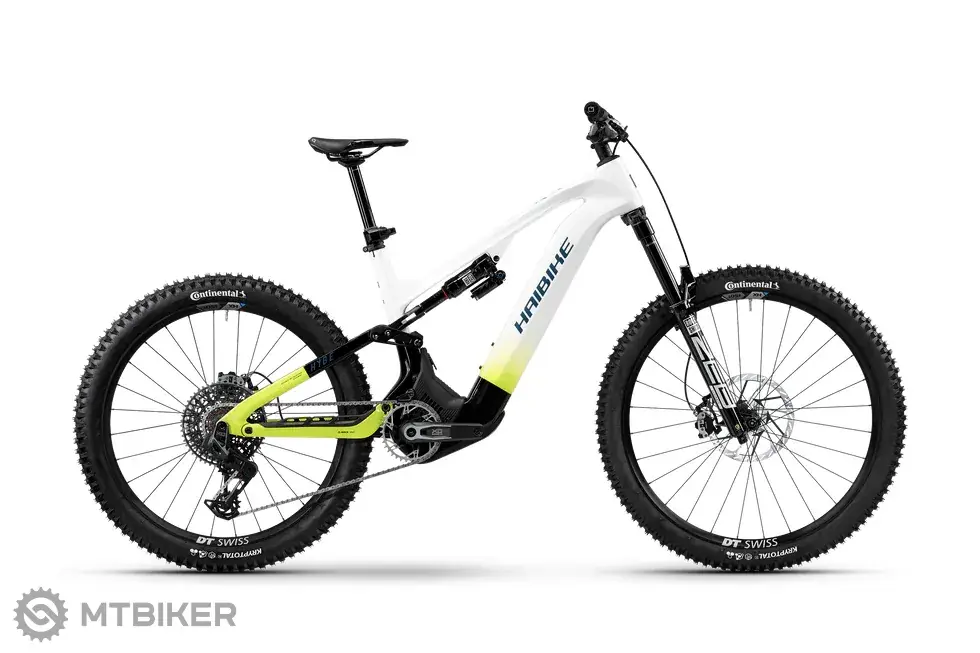 Oblíbený Haibike HYBE CF 11 29/27.5 elektrokolo, sparkling white/splatter black/radiant green