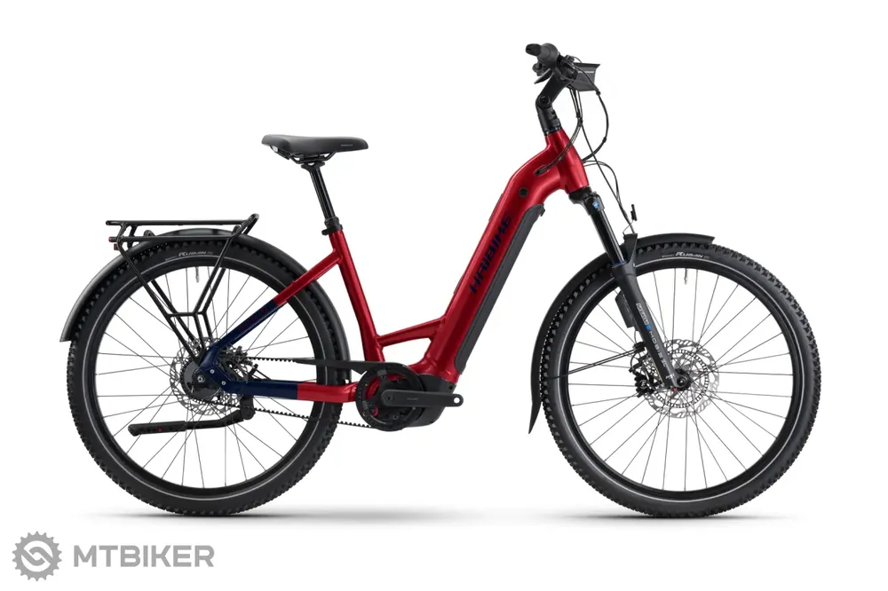 Haibike TREKKING 9 ABS Low 27.5 elektrokolo, dynamite red/blue Finální Výprodej