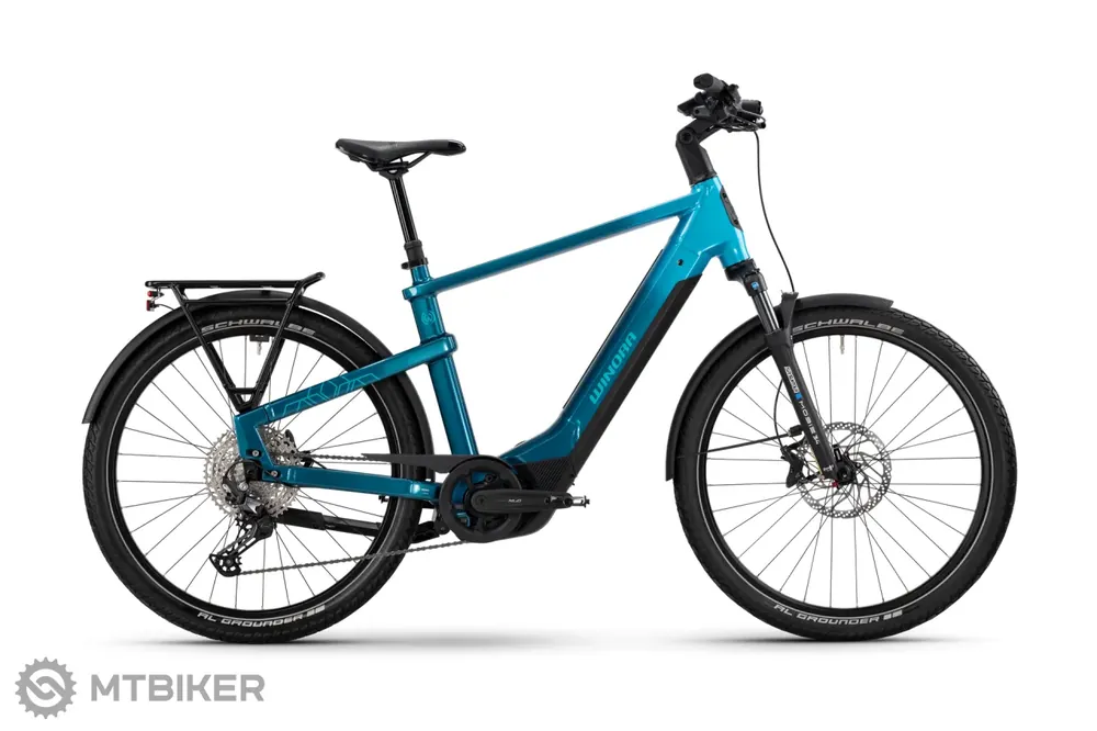 Kup Teď WINORA Yakun X12 High 27.5 elektrokolo, blue monday/aqua gloss
