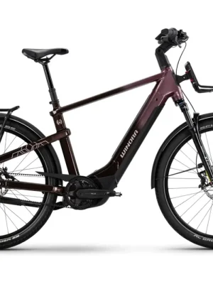 Super Cena WINORA Yakun R5 High 27.5 elektrokolo, red/violet red gloss