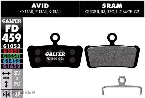 Ihned K Objednání Galfer FD459 G1053 Standard brzdové destičky, organické