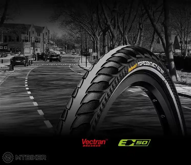 Rychlé Dodání Continental Top CONTACT II 700x47C VectranBreaker plášť, kevlar, reflex