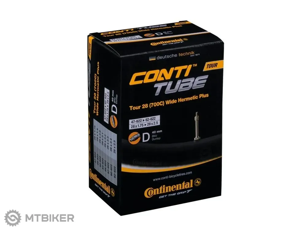 Continental Tour 28 Hermetic Plus Wide 700 x 47 - 62 C duše, dunlop ventil 40 mm Levný