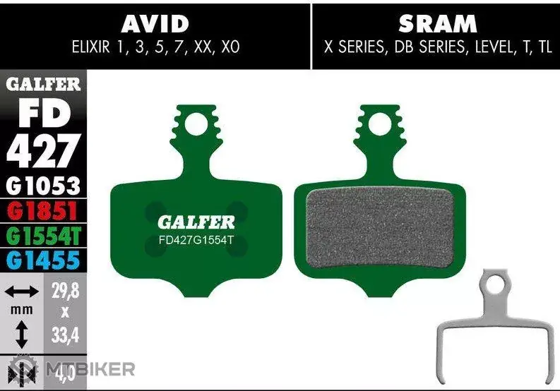 Odeslání Ihned Galfer FD427 G1554T Pro brzdové destičky, organické