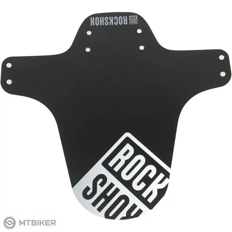Oblíbený RockShox AM Fender přední blatník, černý/stříbrno-bílý stínovaný potisk