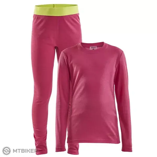 Craft CORE Warm Baselayer dětský set, růžový Nejlepší Volba