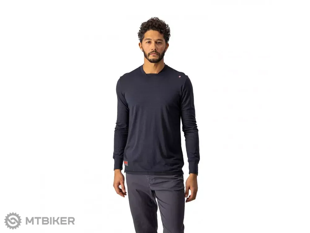 Nejlepší Cena Castelli MERINO LS TEE tričko, světle černé
