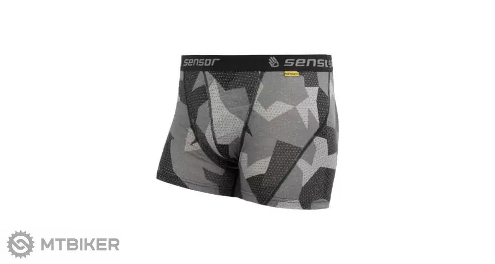 Sensor Merino Impress trenýrky, černá/camo Horká Nabídka