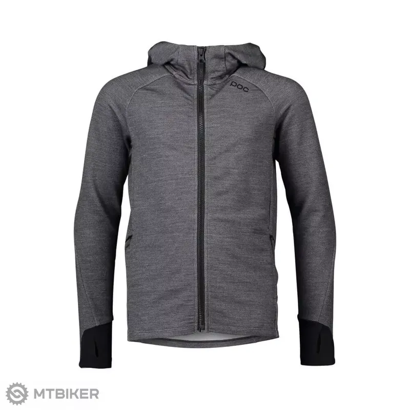 POC Merino Zip Hood Jr. dětská mikina, sylvanite grey melange Top Prodej