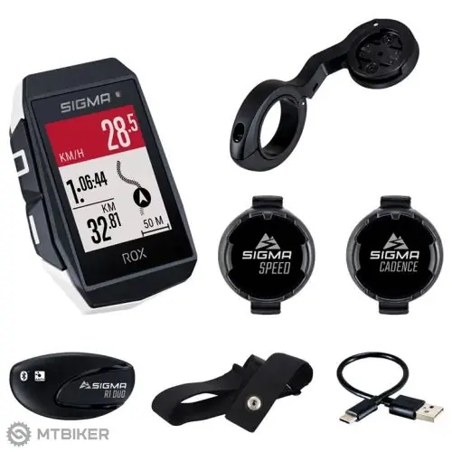 SIGMA ROX 11.1 EVO GPS cyklopočítač + sada senzorů, bílá Bezpečná Platba