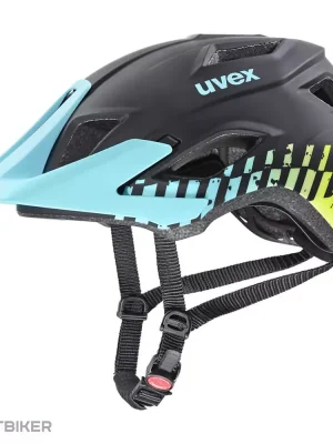 Aktuální uvex Access helma Black Aqua Lime Mat