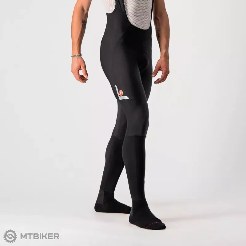 Omezená Nabídka Castelli VELOCISSIMO 5 kalhoty se šlemi, černé/reflexně stříbrné