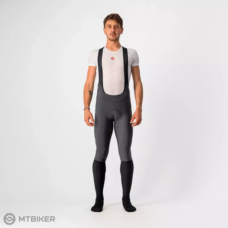 Castelli VELOCISSIMO 5 kalhoty se šlemi, tmavě šedá/reflexní stříbrná Výprodej
