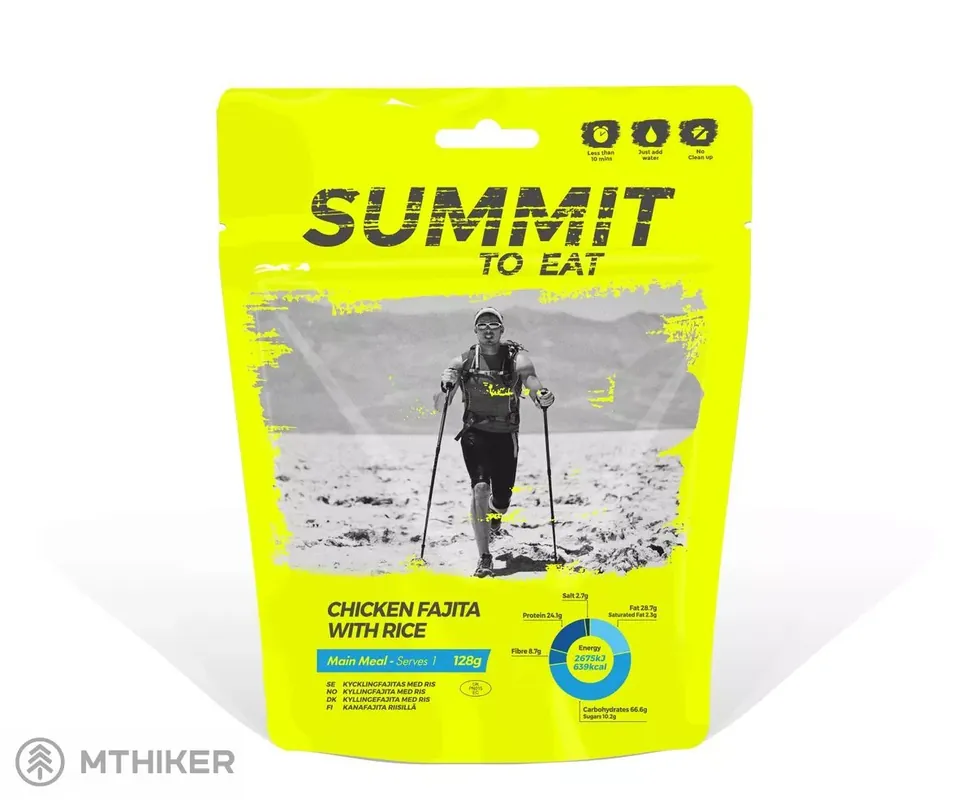 Summit to Eat Kuře Fajita s rýží dehydrovaná strava, 128 g/604 kcal Aktuální