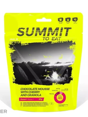 Nová Kolekce Summit to Eat Čokoládová pěna s Granolou a třešněmi dehydrovaná strava, 97 g/400 kcal