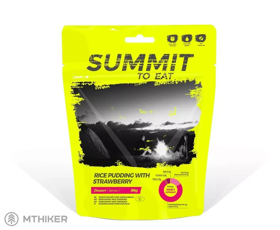Summit to Eat Rýžový nákyp s jahodami, dehydrovaná strava, 90 g/401 kcal Dokud Zásoby Vydrží