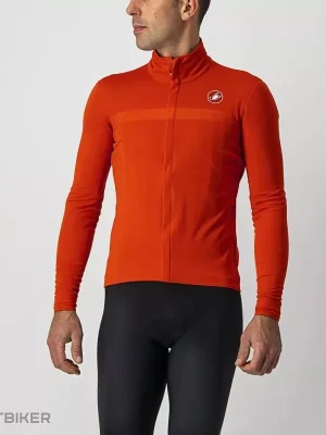 Značkový Castelli GOCCIA bunda, červenooranžová