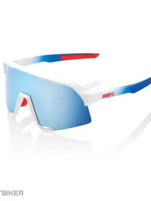 100% S3 brýle, TotalEnergies Matte White/HIPER Blue Multilayer Mirror Nová Kolekce