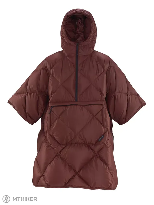 Therm-a-Rest HONCHO PONCHO DOWN péřové pončo, vínová Super Cena