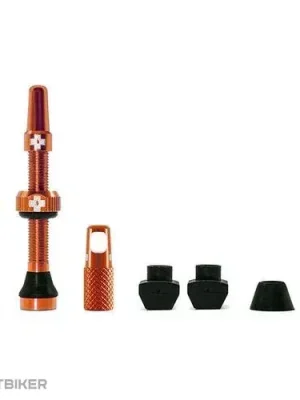 Dokud Zásoby Vydrží Muc-Off bezdušové ventilky, galuskový 44 mm, oranžová