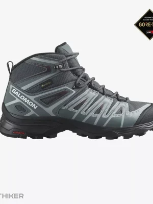 Zlevněný Salomon X ULTRA PIONEER MID GTX dámské boty, ebony/stormy weather/wine tasting