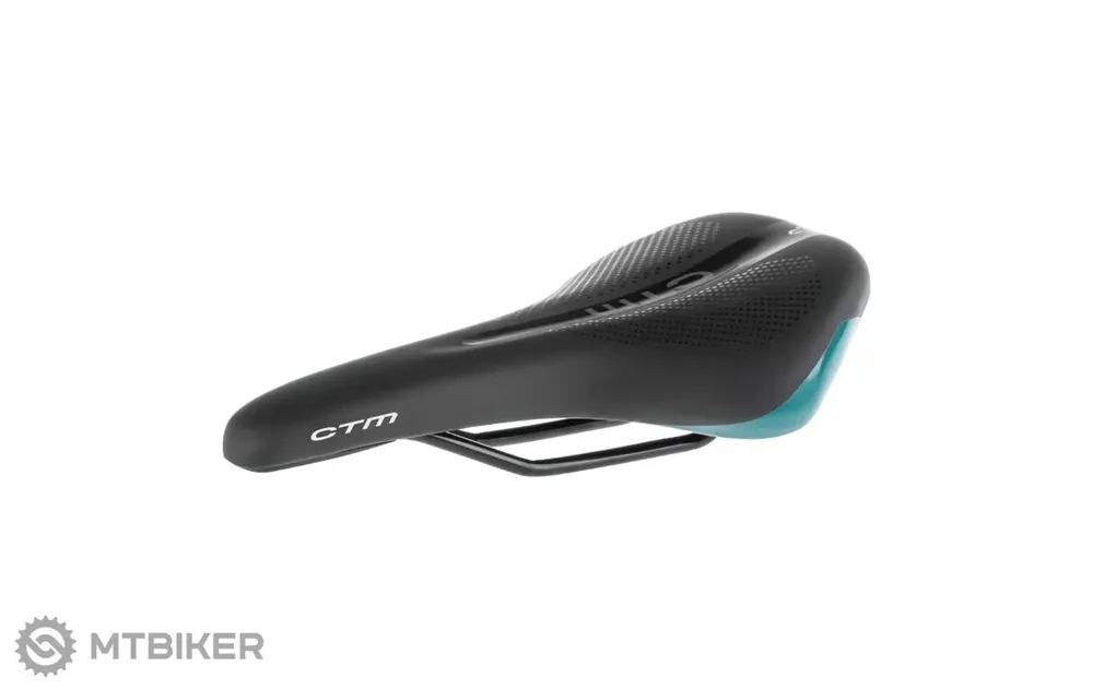 CTM Charisma dámské sedlo, 160 mm, černá/tmavá tyrkysová Vysoce Kvalitní