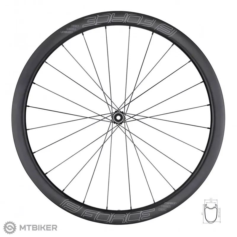 Ověřený FORCE F. TEAM SP KARBON DISC 40 28" zadní kolo, kotoučové, plášť, 12x142 mm, Shimano HG