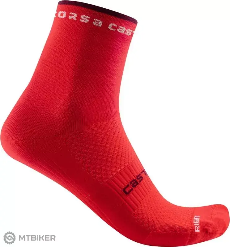 Značkový Castelli ROSSO CORSA W 11 dámské ponožky, ibišek