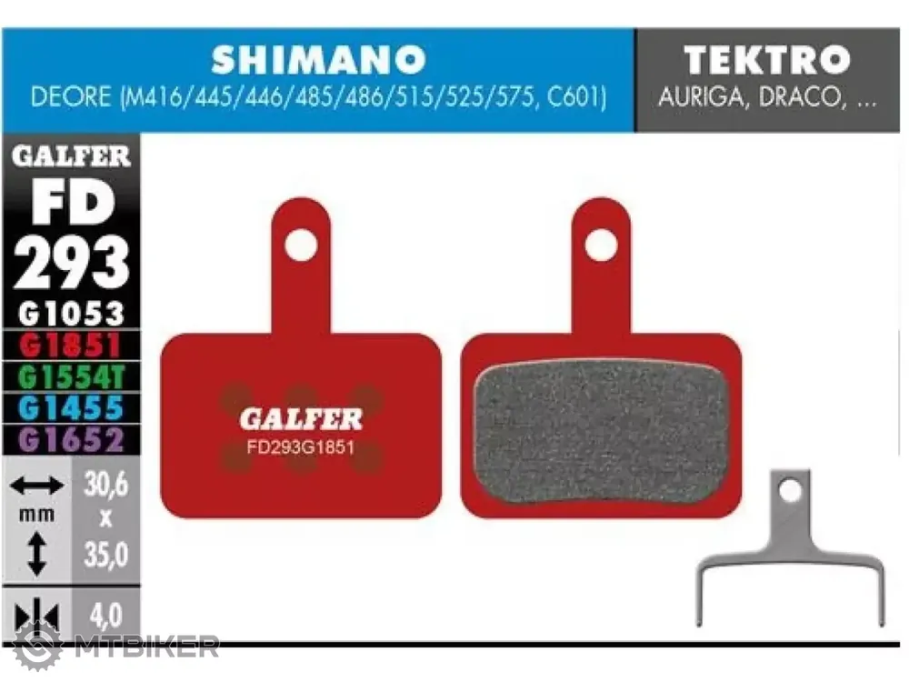 Galfer FD293 G1851 Advanced brzdové destičky, organické Akční Nabídka