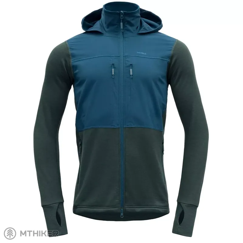 Super Cena Devold HERØY HYBRID MERINO mikina, woods/flood